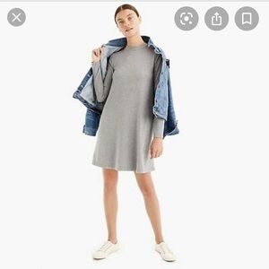 Jcrew mock neck long sleeve swing dress